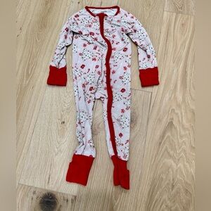 Caden Lane Christmas Covertible Zip Romper Pajamas Bamboo